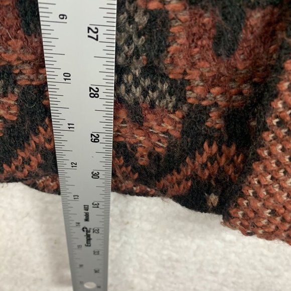 Lucky Brand Sweater Women's Small Brown Aztec Ikat Knit Open Front Cardigan 7286 - Picture 5 of 6